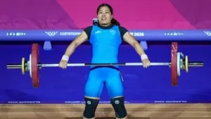 Weightlifter Bindyarani Devi wins bronze in women's 58kg category, India's medal