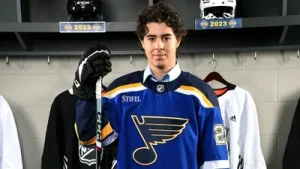 Louis Blues prospect Matthew Mayich remains hospitalized after collapsing during an outdoor