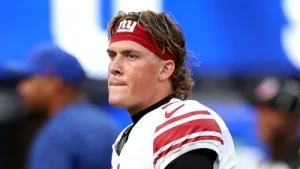 QB Jaxson Dart (knee) is questionable to return,” the team announced on X — “Injury Update