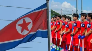 As the teams lined up for the traditional pre-match ceremonies, organizers mistakenly played