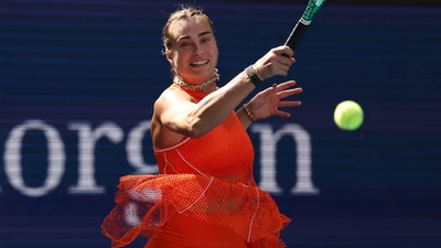 Aryna Sabalenka’s third-round victory at the US Open was briefly interrupted on Friday when