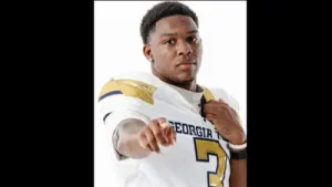 Georgia Tech defensive back Jaylen Mbakwe was carted off the field after suffering