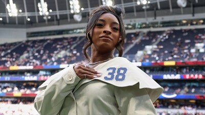 Simone Biles became emotional as she prepared to part ways with the Houston-area home she had